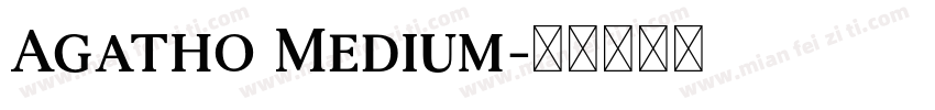 Agatho Medium字体转换